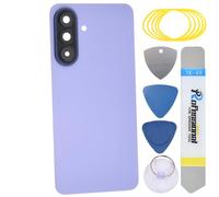 sunways Vitre arrière de rechange pour Samsung Galaxy A57 avec lunette de caméra arrière, lentille de caméra arrière, adhésif prédécoupé et kit d'outils A57 5G Lilas