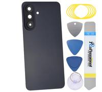 sunways Vitre arrière de rechange pour Samsung Galaxy A57 avec lunette de caméra arrière, lentille de caméra arrière, adhésif prédécoupé et kit d'outils A57 5G Noir
