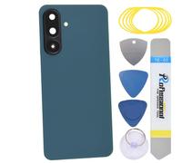 sunways Vitre arrière de rechange pour Samsung Galaxy M56 avec lunette de caméra arrière, lentille de caméra arrière, adhésif prédécoupé et kit d'outils SM-M566B Vert foncé