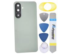 sunways Vitre arrière de rechange pour Samsung Galaxy M56 avec lunette de caméra arrière, lentille de caméra arrière, adhésif prédécoupé et kit d'outils SM-M566B Vert clair