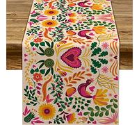 Sunwer Chemin de table Cinco de Mayo - Décoration de fête mexicaine Dia De Los Muertos - Pour maison, cuisine, salle à manger - 228,6 cm de long