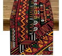 Sunwer Chemin de table Kwanzaa pour décoration de fête du patrimoine afro-américain, décoration de fête, maison, cuisine, salle à manger, 183 cm de long