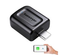 Sunweyer S09 Adaptateur CarPlay sans Fil USB-C, Android Auto 2-en-1