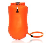 SUNXBUK Bouée de Natation,Sac Étanche Bouée avec Ceinture Ajustable,Bouée de Nage en Eau Libre,Flotteur Gonflable pour Adulte,Triathlon,Kayak,Snorkeling