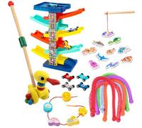 SUNXBUK Jouet Montessori Bebe 1 a 2 Ans,Toys Rampe de Voiture, Jouet Sensorie, Jeux Éducatifs Très Bien Mouvements des Mains, Marche développement Cerveau