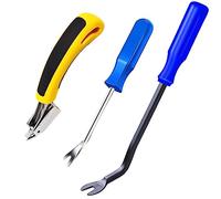 Sunxeke Lot de 3 extracteurs d'agrafes robustes pour tissus d'ameublement et de construction avec outil extracteur de clou, extracteur de moquette, pour enlever tous les types d'agrafes