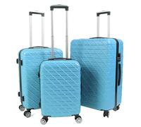 Sunxtzyl Ensemble de 3 valises rigides à roulettes, Valise légère en ABS avec verrou TSA, capacité de Charge de 150 kg, Dimensions 20 Pouces, 24 Pouces et 28 Pouces, Valise Cabine pour (Bleue)