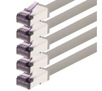 SUNY-0,15 M-Câble Réseau Cat6A Superflex Ethernet Gigabit Lan Rj45 Cat6 A Câble Patch 10000 Mbit S Sftp Pimf 500 Mhz Compatible Avec Cat6 Cat5-Gris-5 Pièces