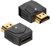 SUNY-8K Hdmi To Mini Hdmi Adapter,Adaptateur Mâle Hdmi2.1 Vers Mini Hdmi Femelle,48Gbps Mini Hdmi To Hdmi,Prise En Charge De La Hdr Dynamique Pour 8K@60Hz Pour Hdtvs,Ps5,Écrans(2 Pack)