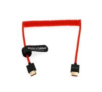 SUNY-Alvin¿S Cables 8K 2.1 Full Hdmi Câble Spiralé Tressé Pour Atomos Ninja-V 4K-60P Enregistrement De Z-Cam Pour Canon-C70,Pour Sony A7S3,A9,A74 (18 À 28'')
