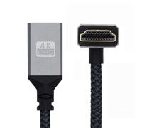 SUNY-Câble D'Extension Hdmi Type A 4K 60Hz 3D Hdtv Hdmi Extender 0.5Ft Câble Mâle À Femelle 1.4 Coque Métallique Inclinée Vers Le Haut