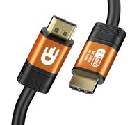 SUNY-Câble Hdmi De Qualité Supérieure 2.1-5 M-Ultra High Speed 8K @ 60Hz & 4K @ 120Hz-Compatible Avec Ps5,Xbox Series X,Pc,Tv Et Projecteur-Earc,Hdr10,Hdcp 2.2,48 Gbps-Orange