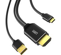 SUNY-Câble Hdmi Vers Usb C 4K @ 60 Hz,Adaptateur Type C 2 M Avec Alimentation Usb,Compatible Macbook Pro,Xreal Air,Nreal Air,Imac,Xps,Moniteur Portable