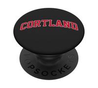 SUNY Cortland Red Dragons Classic Arched Type PopSockets PopGrip Adhésif