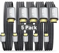 SUNY-Lot De 5 Câbles Usb C Vers Hdmi 2.0 4K Usb 3.1 Type-C Vers Hdmi 2.0 [Compatible Thunderbolt 3/4] Avec Macbook Pro/Air,Galaxy S8 À S23,Iphone 15 Pro/Max,Ipad Pro,Imac,Surface