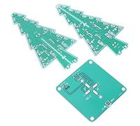 Sunydog Arbre de Noël LED 3D avec Circuit Stéréo 7 Couleurs, Kit (#2) | Ensemble de circuits d\'arbre de noël indicateur LED 3D, Kit E ic stéréo 7 couleurs IronsFlash es Kits de cartes PCB pour
