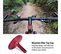 Sunydog Bouchons d'extrémité de Poignée de Guidon en Aluminium Capuchon Vélo, Vélo Montagne Conception Intégrée (Rouge)