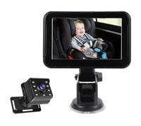 Sunydog Caméra de Voiture pour bébé 1080P clarté Cristalline avec Vision Nocturne Améliorée, Grand Angle de Vision 150 °, Idéale pour les Nouveaux Parents