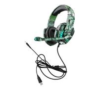 Sunydog Casque de Jeu Léger avec Microphone Antibruit et éclairage LED pour Smartphone, Ordinateur Portable, Ordinateur de Bureau, Console Jeu, Casque Confortable pour Les Joueurs (Vert)