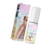 Sunydog Colle pour la Peau Flash Tattoo avec Poudre de Paillettes pour la Peau, Démarquez-vous avec Glamour, Flacon de 8 Ml