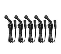 Sunydog-Fil de câble d'extension 5PCS pour lumière de Pont 1m / 39.4in Longueur 2 Broches rallonge IP67 étanche avec connecteur mâle et Femelle pour Lampes suspendues de Hangar Solaire, Noir
