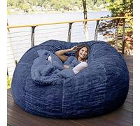 Sunydog Housse de Pouf Géant,Maison lit éponge Pouf Housse de Chaise Housse Double Chambre Balcon Grand canapé Rond Doux Moelleux Couverture sans Garnitures Seulement Couverture