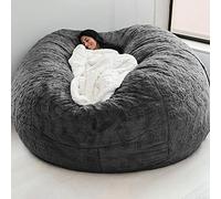 Sunydog Housse de Pouf Géant,Maison lit éponge Pouf Housse de Chaise Housse Double Chambre Balcon Grand canapé Rond Doux Moelleux Couverture sans Garnitures Seulement Couverture