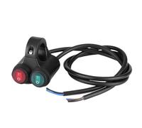 Sunydog Interrupteur à Bouton à Double Commande, 22 Mm Motorcycle Universel Le Guidon des Feux de Frein des Phares de Freinage de Frein à la Corne avec Voyant Lumineux, Imperméable et (Type D)