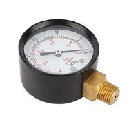 Sunydog Jauge de Pression pour Compresseurs D'air, Manomètre à Vide Fr Compresseur D'air Eau Gaz 1/4 "NPT Montage Inférieur MF, 100% Nouveau Modèle TS50-1 + 1, Double échelle-PSI/Bar,
