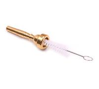 Sunydog Kit de Nettoyage D'embout de Trompette en Métal 3C, 5C, 7C, Compact avec une Forme élégante, adapté aux Joueurs Débutants, Comprend une Brosse Nettoyage (Or)