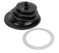 Sunydog Kit de Plaque de Démarrage de Levier de Vitesse, Rond en Caoutchouc Noir Anti-poussière 5,250 Pouces/13,3 Cm Universel avec Plaque Métallique Haute Résistance, pour Diverses