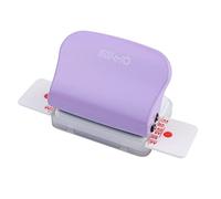 Sunydog Perforatrice à papier circulaire 6 trous, perforatrice manuelle en métal, capacité de 5 feuilles, 6 mm, applicable au format A4, A5, B5, carnet de découpes, planificateur quotidien, violet