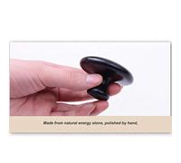 Sunydog Pierre Chaude de Basalte de Lave Naturelle en Forme Champignon pour Massage Spa-calmant la Peau Allergique-2 Pièces 1.96 * 1.18 pouces-adapté à une Utilisation en Spa (Noire)