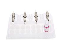 Sunydog Porte-aiguilles de Tatouage Jetables Transparents Pro, 20 Pièces, pour Tatoueurs et Professionnels, Conception Haute et Basse, en Plastique Léger