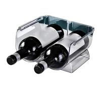 Sunydog Rack de Support de Bouteille Vin Transparent Transparent Empilable Organisateur d'ours d'eau Intelligente - qualité Supérieure, Durable (Clair)