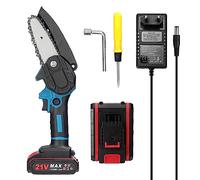 Sunydog Scies D'élagage électriques, Tronçonneuse à Bois Portable sans Fil, Conception de Poignée Ergonomique, pour Couper des Arbres dans les Vergers, élaguer des Branches (Prise UE 2 piles)