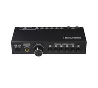 Sunydog Sélecteur D'entrée Stéréo Sélecteur Multicanal Polyvalent 6 Entrées 3 Sorties pour Haut-parleurs Actifs avec Sortie de Synchronisation XLR pour Les Professionnels de l'audio