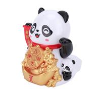 Sunydog Statue de Bras Ondulant Solaire, Figurine de Panda au Trésor National Chine, Figurine Charmante Alimentée par le Soleil avec Symbole Bonne Chance, Décoration Tabl (Tapez D)