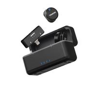 Sunydog Système de Microphone Cravate sans Fil Ultra-Petit avec Portée de Transmission 100 M pour Les Tournages Longue Distance, Microphone à Revers pour, Noir, Cinéastes