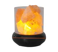 Sunydog Veilleuse en Pierre de Sel de L'himalaya, Diffuseur D'aromathérapie, Lampe D'ambiance Relaxante pour Chambre à Coucher, Maison, Bureau, alimenté par USB (Noir)