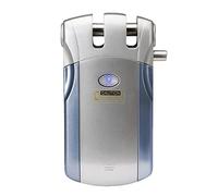 Sunydog WAFU WF-018 Système de Verrouillage de Porte sécurité avec Télécommande sans Fil avec 4 Clés pour Maison Intelligente - 15,5 X 8 X 3,5 Cm (Bleu et Argent)