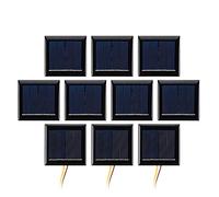 SUNYIMA 10Pcs 2V 130mA Mini panneau solaire Micro Panneaux Solaires Cellules Solaires Photovoltaïques avec Fils Solars Époxy Plaque DIY Projets Jouets 54mm x 54mm/2.13" x 2.13"