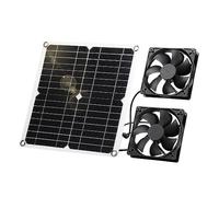 SUNYIMA Kit de ventilateur à panneau solaire, 12 W, résistant aux intempéries, avec ventilateur CC pour petits poulaillers, serres, abris de jardin, maisons pour animaux, échappement de fenêtre