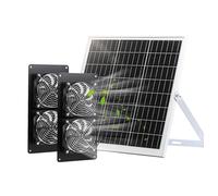 SUNYIMA Ventilateur solaire IP65 résistant aux intempéries avec panneau solaire de 20 W pour petits poulaillers, serres, hangars, maisons pour animaux domestiques