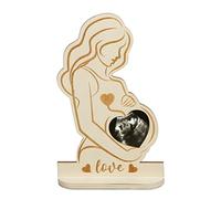 SUNYOK 1pcs Cadre Photo pour Femme Enceinte Cadres Image Echographie à Bébé Support Photo Ultrason pour Future Maman Idée Cadeau Fête des Mères pour Amie Enceinte Cadre Sonogramme pour Révélation Bébé