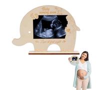 SUNYOK 1pcs Cadre Photo pour Femme Enceinte Éléphant Cadres Image Echographie à Bébé Support Photo Ultrasons pour Future Maman Idée Cadeau pour Révélation Bébé Baby Shower Baptême Fête des Mères