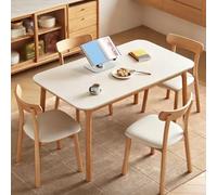Sunyongfly Ensemble Table et chaises, Bois Massif, Montage Facile, Une Table et Quatre chaises(130cm)