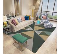 SUNYRDSM Descente De Lit Chambre Adulte Tapis Descente De Lit Chambre Adulte 60x100cm Tapis de Salon avec Motif géométrique Gray-Vert résistant à l'usure et antidérapant Tapis De Cuisine Lumineux