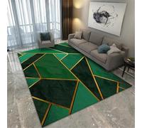 SUNYRDSM Tapis Chambre Adulte Tapis De Chambre Adulte 90X150CM Tapis Vert Salon Moderne décoration de la Maison Bordure Jaune décoration Durable Tapis Maison