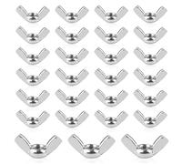 Sunyunze 50 Pièces Ecrou Papillon M6 Ecrous à Ailette Filetage en Acier Inoxydable Écrous à Oreilles pour la Fixation Accessoire Bricolage Couleur Argent